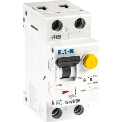 Диференціальний автоматичний вимикач Eaton PFL6-16/1N/B/003 (286431)
