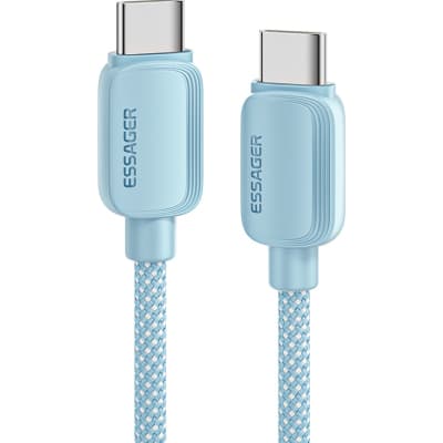 Дата кабель USB-C to USB-C 2.0m 100W blue Essager (EXCTT1-WLA03-P)