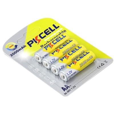 Акумулятор AA R6 2000mAh 1.2V NiMH Rechargeable Battery, 4шт/бл PkCell (PC/AA2000-4BR)