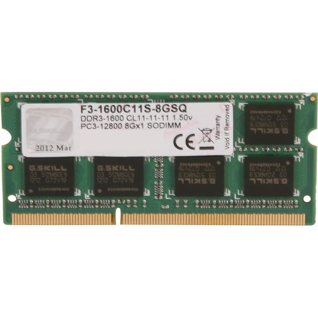Модуль пам'яті для ноутбука SoDIMM DDR3 8GB 1600 MHz G.Skill (F3-1600C11S-8GSQ)