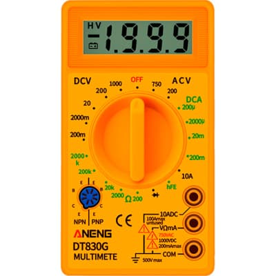 Цифровий мультиметр ANENG AN-DT830G, V, A, R, C, функція hFE (AN-DT830G)