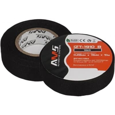 Ізоляційна стрічка AMS тканинна (лавсан) вогнетривка AMS IZT-1910 BF 0,28мм*19мм*10м (YT33293)