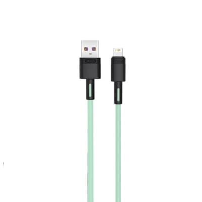 Дата кабель USB 2.0 AM to Lightning 1.0m 5A green XO (NB166-L-1-GR)