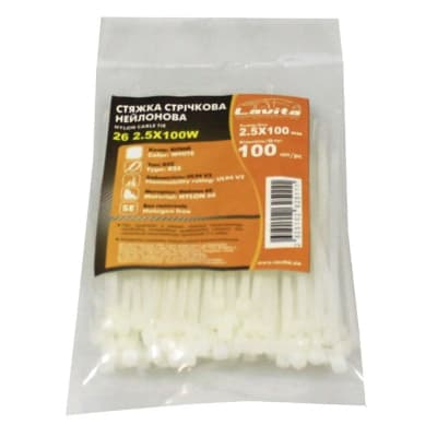 Стяжка Lavita 26_2.5X100W  2.5х100 мм, 100 шт. (26_2.5X100W)