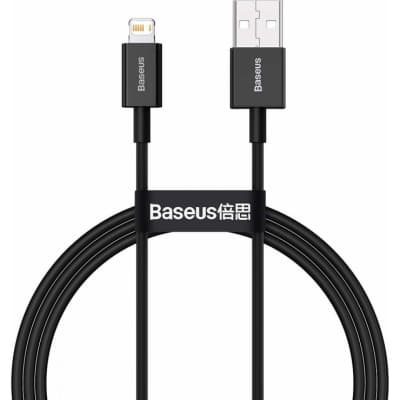 Дата кабель USB 2.0 AM to Lightning 2.0m 2.4A black Baseus (CALYS-C01)