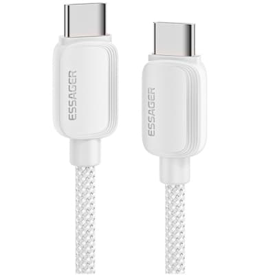 Дата кабель USB-C to USB-C 2.0m 100W white Essager (EXCTT1-WLA02-P)