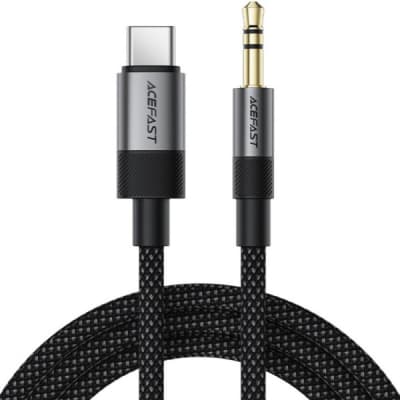 Кабель мультимедійний USB-C to 3.5mm M 0.15m black Acefast (6974316285274)