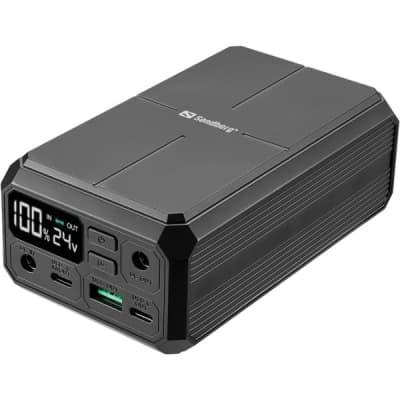 Батарея універсальна Sandberg 27000mAh Laptop DC12-24v 84W, PD/100W, QC/3.0, QI/10W, PowerThrough (421-13)