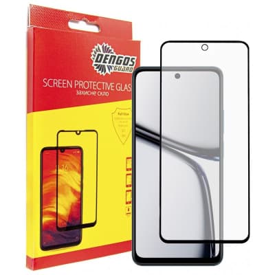 Скло захисне Dengos Full Glue Realme C65 (black) (TGFG-362)