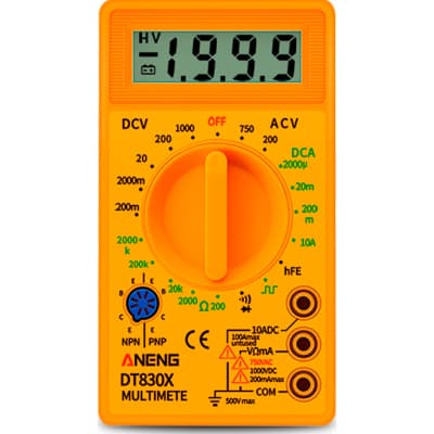 Цифровий мультиметр ANENG AN-DT830X, V, A, R, C, функція hFE (AN-DT830X)