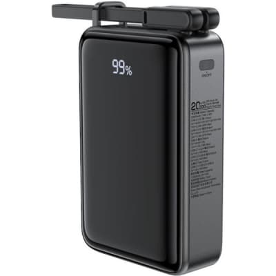 Батарея універсальна Acefast 20000mAh 67W PD/3.0, 20В/3.35A Type-C, USB-A, with cable, Li-ion M4 Black (6974316282723)