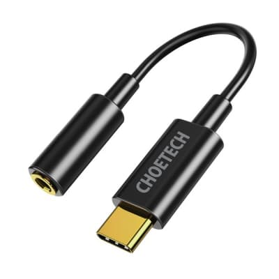 Перехідник USB-C to 3.5mm F stereo-audio (CDLA) Choetech (AUX003-BK)