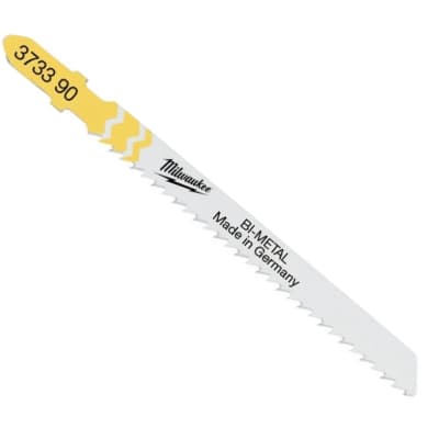 Полотно Milwaukee для лобзика T101BF Bi-Metal, 75мм/ крок зуба 4, 5шт, деревина, чистий різ (4932373390)