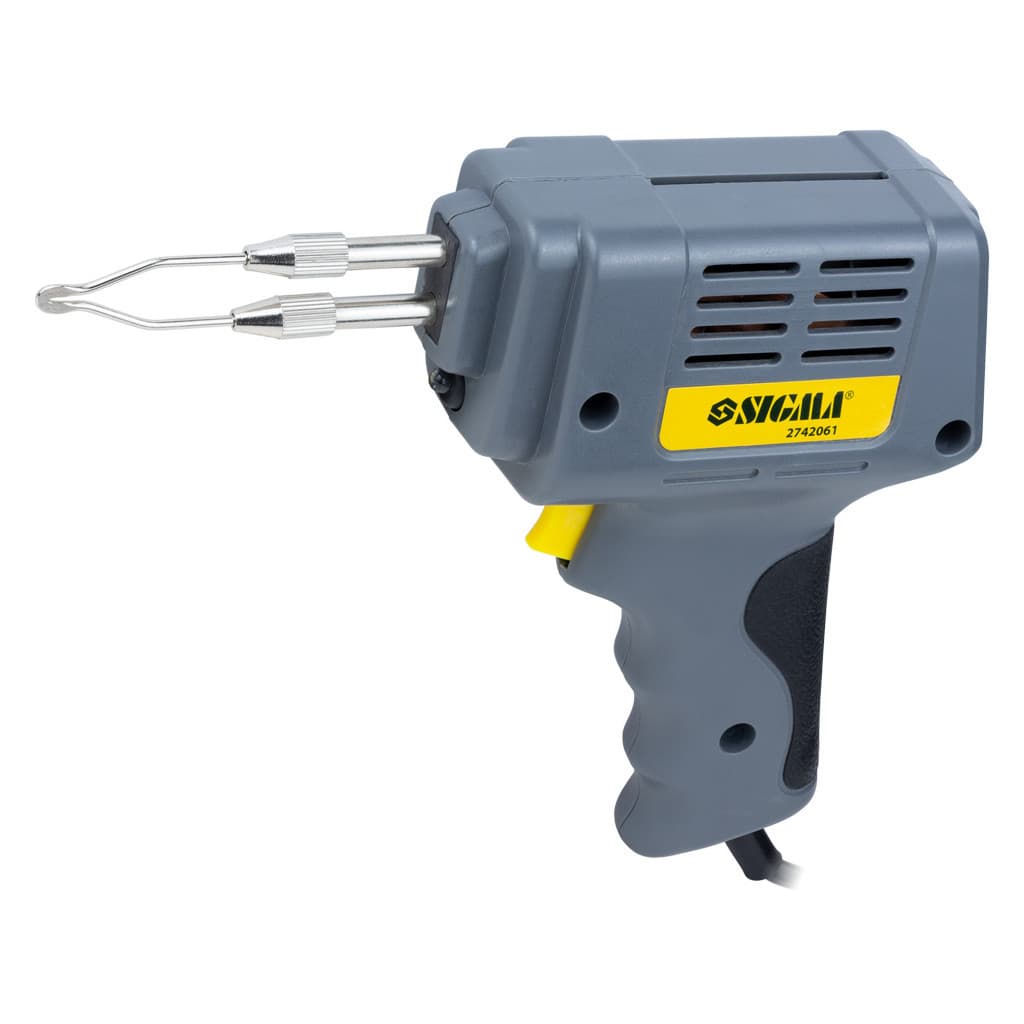 Паяльник електричний Sigma імпульсний 200Вт з аксесуарами 5шт, кейс (2742061)