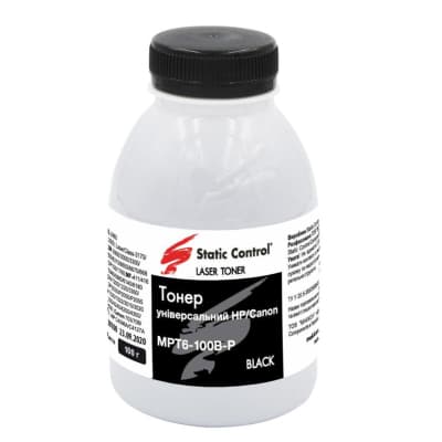 Тонер HP/Canon MPT6 100г фасовка Static Control (MPT6-100B-P)