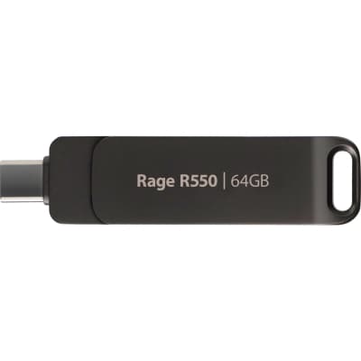 USB флеш накопичувач Patriot 64GB Rage R550 Matte Black USB/Type-C 3.2 (PE64GR550DSAD)