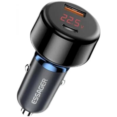 Зарядний пристрій Essager 1xUSB-C 65W + 1xUSB blue (ECCPD-HJ03)