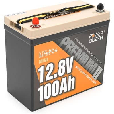 Батарея LiFePo4 Power Queen 12.8V 100Ah Mini (P12V100-PREM-16-A60-DE)