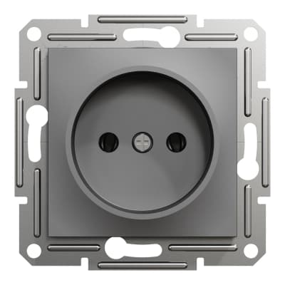 Розетка Schneider Electric ASFORA без заземлення антрацит (EPH3000171)