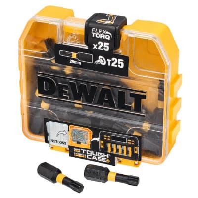 Набір біт DeWALT EXTREME FLEXTORQ, Torx, T25, L = 25 мм, 25 шт, TOUGH CASE (DT70558T)