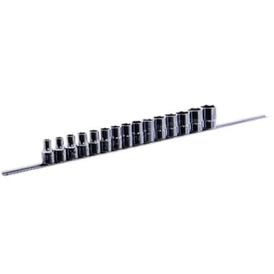 Набір торцевих головок Toptul торцевих на планці 1/2" 15шт. 8-24мм (GAAQ1602U)