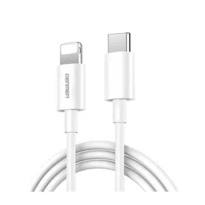 Дата кабель USB-C to Lightning 1.0m PD18W white Denmen (DM-D10L-WH)