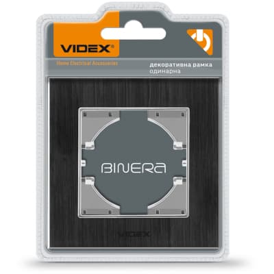 Рамка Videx BINERA чорний алюміній одинарна (VF-BNFRA1H-B)