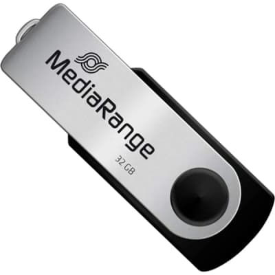 USB флеш накопичувач Mediarange 32GB Black/Silver USB 2.0 (MR911)