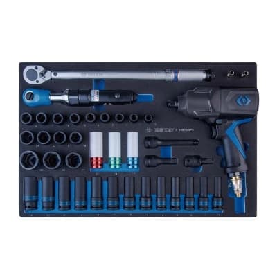 Набір інструментів KING TONY пневмогайковерт з принаддям 41 шт (9-44805AMPV)