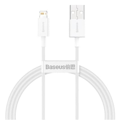 Дата кабель USB 2.0 AM to Lightning 2.0m Superior Fast Charging 2.4A white Baseus (CALYS-C02)