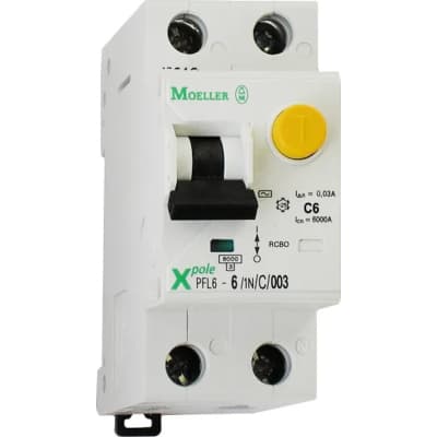 Диференціальний автоматичний вимикач Eaton PFL6-40/1N/C/003 (286471)