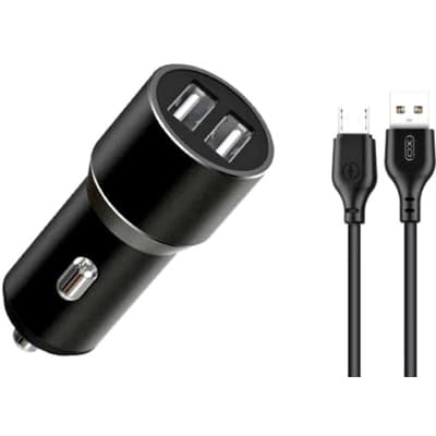 Зарядний пристрій XO 1xUSB + cable USB to Micro 5P TZ09 black (6920680873487)