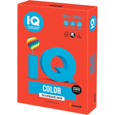 Папір Mondi IQ color А4 intensive, 160g 250sh Coral Red (CO44/A4/160/IQ)