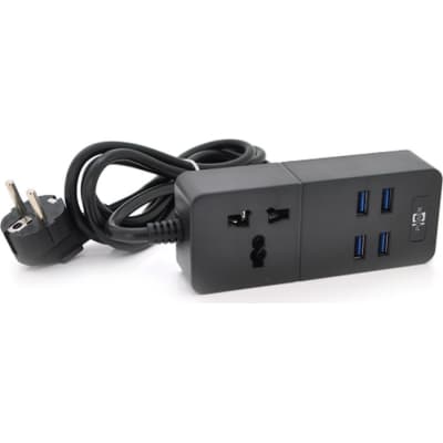 Мережевий фільтр живлення Voltronic TВ-Т05, 1роз, 4*USB Black (ТВ-Т06-Black)