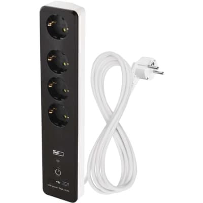 Мережевий подовжувач EMOS P1422SM 2m 4 роз. 1xUSB-A 1xUSB-C Wi-Fi 1,5мм2 (P1422SM)
