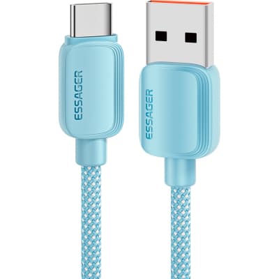 Дата кабель USB 2.0 AM to USB-C 2.0m 100W blue Essager (EXC7A-WLA03-P)