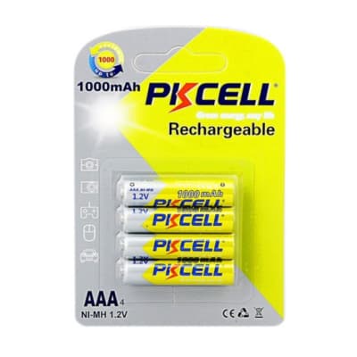 Акумулятор AAA R03 1000mAh 1.2V NiMH Rechargeable Battery, 4шт/бл PkCell (PC/AAA1000-4BR)