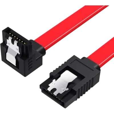 Кабель для передачі даних SATA 3.0 7pin F/F 0.5m L Red VENTION (KDDRD)