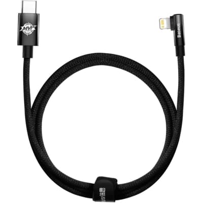 Дата кабель USB-C to Lightning 1.0m 20W 90° corner black Baseus (CAVP000201)