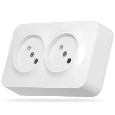 Розетка Videx BINERA IP20 зовнішня 2ая біла (VF-BNS22-W)