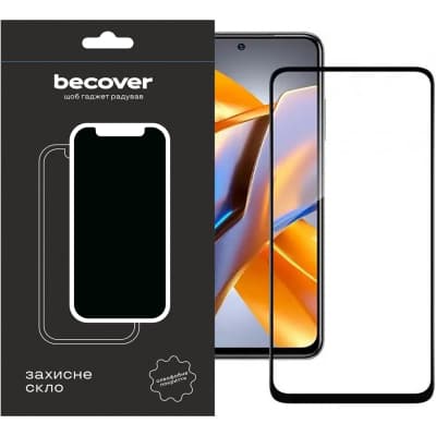 Скло захисне BeCover Poco M5s Black (709252)