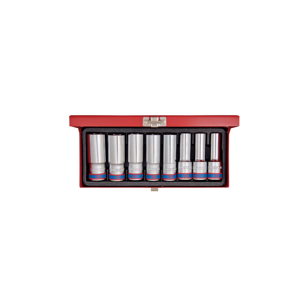 Набір торцевих головок KING TONY 1/2 " подовжених 12-23 мм 8 шт. (4308MR)