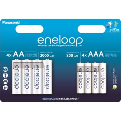 Акумулятор Panasonic AA Eneloop 2000mAh NI-MH * 4 + AAA 800mAh NI-MH * 4 (BK-3MCDE+4MCDE/8CP)