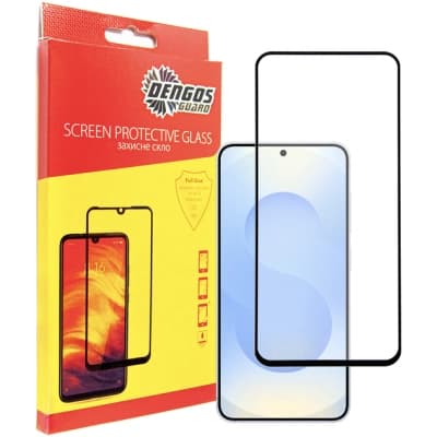 Скло захисне Dengos Full Glue Samsung Galaxy S25 Plus (black) (TGFG-390)