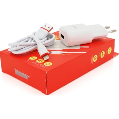 Зарядний пристрій BOROFONE BA48A USB + cable USB to Lightning 10.5W White (BA48AWi)