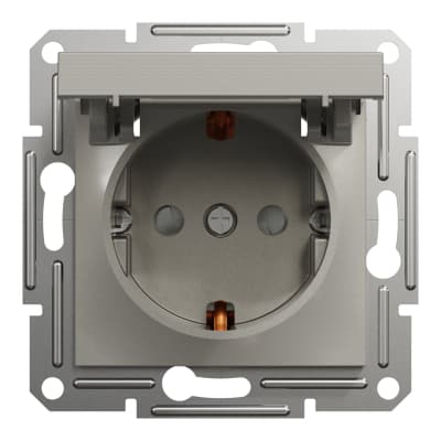 Розетка Schneider Electric ASFORA з кришкою, бронза (EPH3100169)