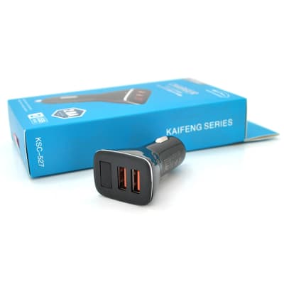 Зарядний пристрій iKAKU KSC-527 2xUSB 5V 2.8A Black (KSC-527 KAIFENG)