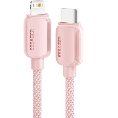 Дата кабель USB-C to Lightning 1.0m 20W pink Essager (EXCTL-WL04-P)