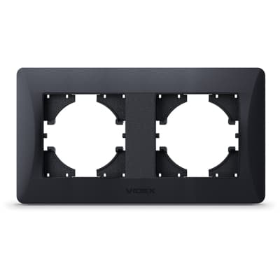 Рамка Videx BINERA чорний графіт 2 пости (VF-BNFR2H-BG)