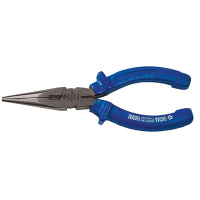 Плоскогубці Sigma довгогубці прямі 200мм сині (4357201) (4357201)